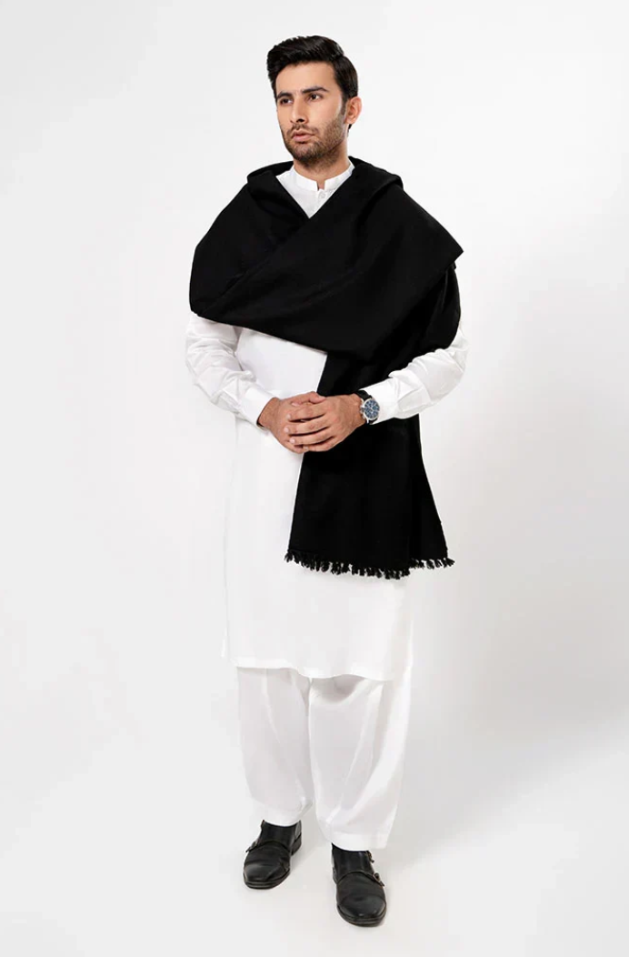 Premium Winter Shawl for Men - Black
