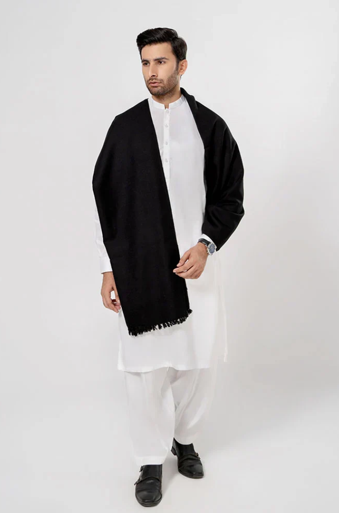 Premium Winter Shawl for Men - Black