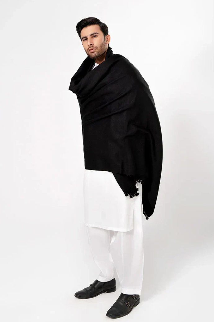 Premium Winter Shawl for Men - Black